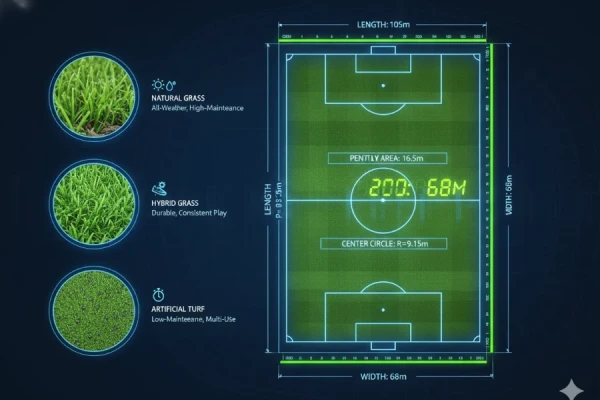 足球场地尺寸标准是多少？从国际规格到草皮类型一次看懂