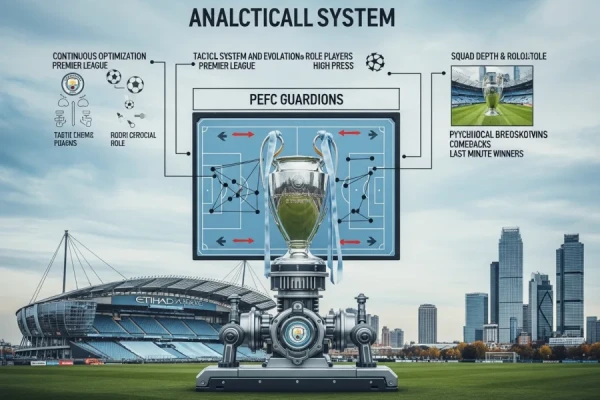 曼城队欧冠夺冠路径分析：瓜迪奥拉体系在英超的适配与升级