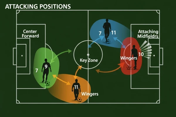 科普：中锋、边锋和前腰的区别，足球攻击体系详细解析！