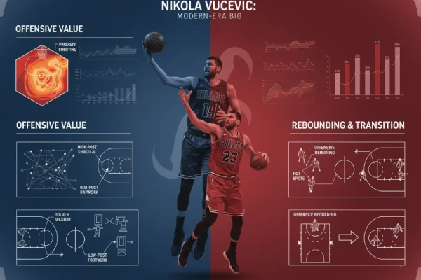 尼克拉·武切维奇作为空间型中锋的进攻与篮板能力研究