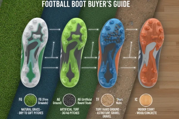 足球鞋怎么选？草地、碎钉、TF、AG鞋底的区别全解析