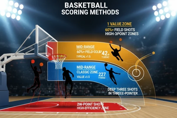 篮球得分方式有哪些？两分、三分、罚球说明