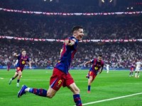 自加盟巴萨以来，莱万在每年的西超杯决赛均取得进球