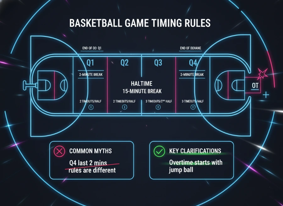 篮球四节制与加时赛规则详解及常见误区 篮球四节制与加时赛规则详解及常见误区