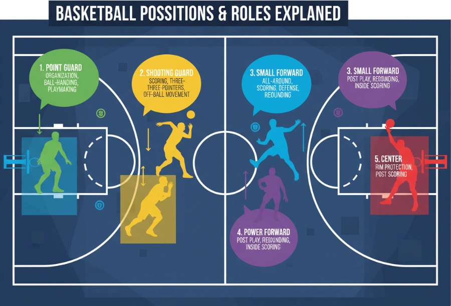 篮球各位置职责全解析:控球后卫、中锋与前锋详解 篮球各位置职责全解析:控球后卫、中锋与前锋详解