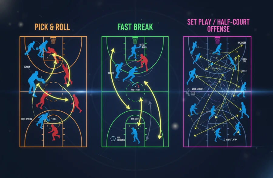 篮球进攻战术体系解析：挡拆、快攻和阵地进攻策略