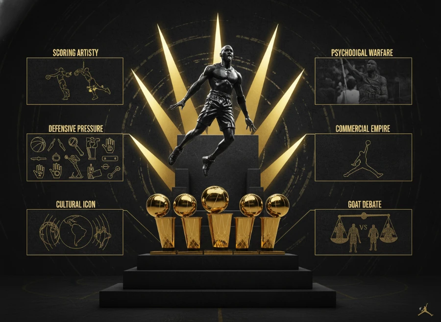迈克尔·乔丹传奇生涯复盘：统治力来源与历史第一人的争议解析