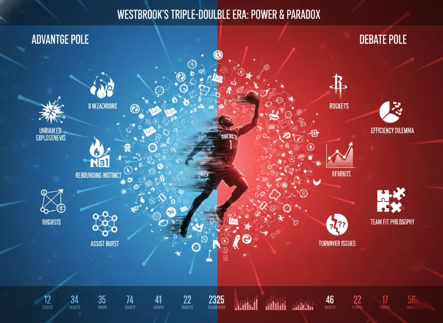 拉塞尔·威斯布鲁克三双时代解析：球风优势与争议评价