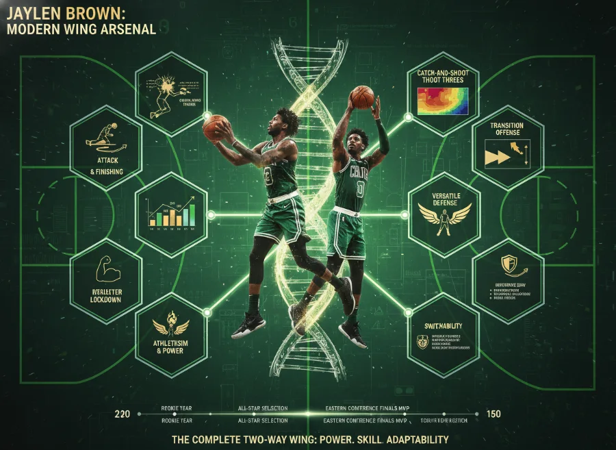 杰伦·布朗全面型侧翼球员的技术打法与战术价值 杰伦·布朗全面型侧翼球员的技术打法与战术价值