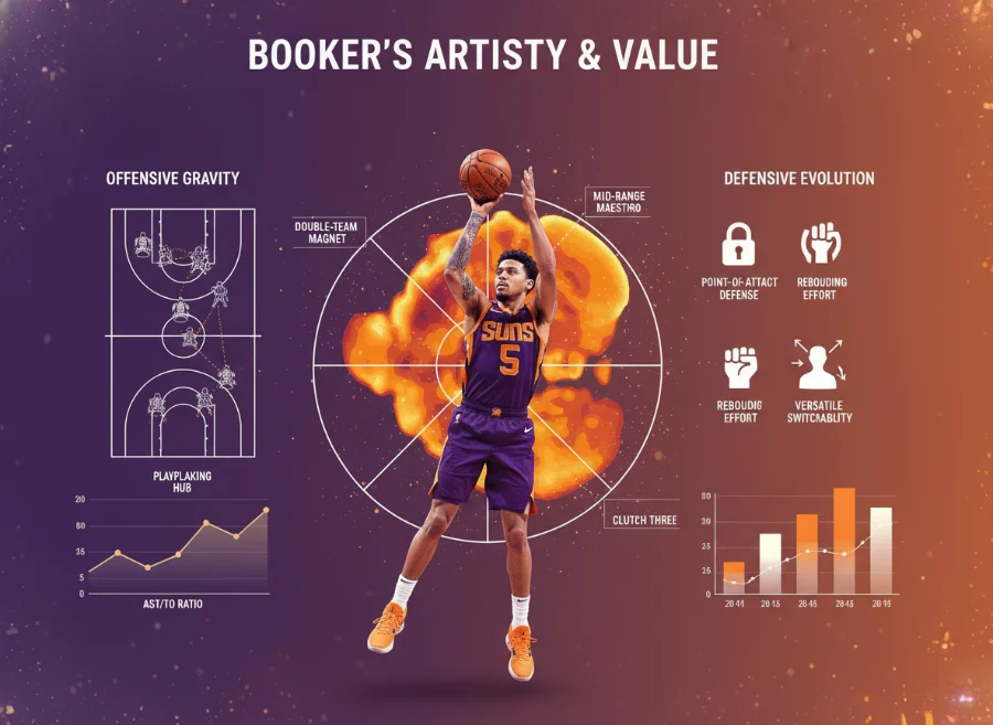 德文·布克的得分能力解析：攻防两端价值与战术定位研究