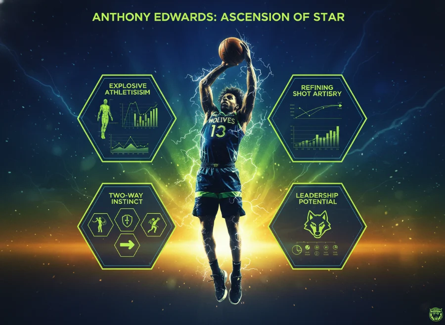 安东尼·爱德华兹新星崛起:天赋、技术与森林狼未来的希望 安东尼·爱德华兹新星崛起:天赋、技术与森林狼未来的希望