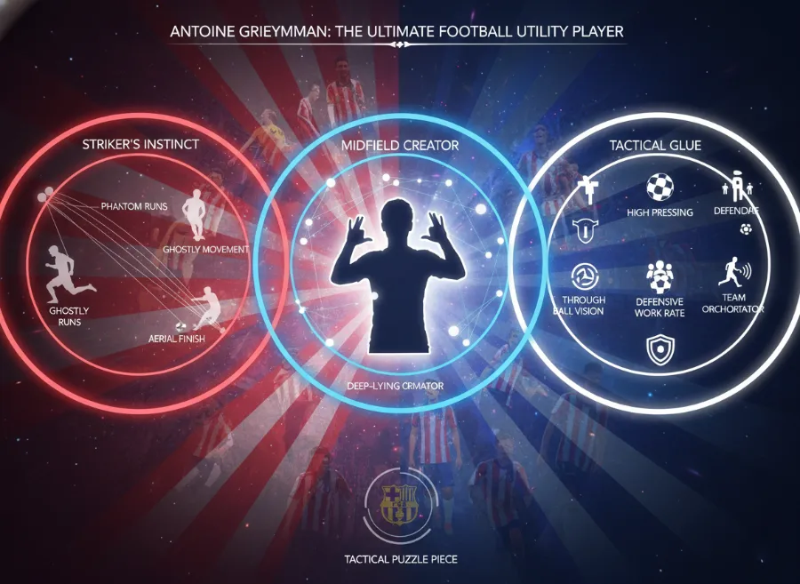 格列兹曼多面手定位:前锋、中场与组织角色的全面解析 格列兹曼多面手定位:前锋、中场与组织角色的全面解析